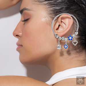 PRAO 3 Anti-Tarnish Evil Eye <b>Charm</b> Bracelet Fashionable Anti-Tarnish <b>Bangles</b> with Evil Eye Symbol - Product Image 2