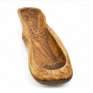 ARTERRA Bol décoratif en bois de teck fait main, durable, multifonctionnel, de forme bateau, de style moderne et écologique, de qualité supérieure, pour la maison - Product Image 2