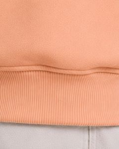 Peach Men Oversized Quarter Zip Sweatshirt Pullover Fleece Cotton Polyester Casual Winter Sweatshirt With <b>Stand</b> Collar Zip Neck - Product Image 3