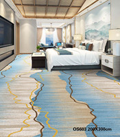Tapis d'hôtel moderne en nylon tissé abstrait, à poils ras, lavable, pour chambres d'hôtes, hall, usage commercial, grande taille, réversible