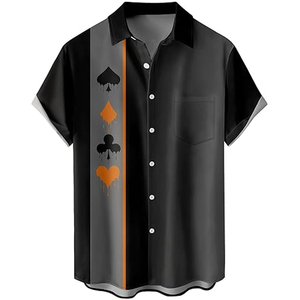 เสื้อฮาวายผู้ชายขายส่ง ลายดอกไม้ เสื้อชายหาด แขนสั้น สวมใส่สบายๆ สำหรับวันหยุดฤดูร้อน - Product Image 1