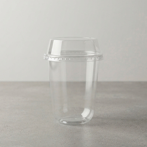 Gobelets transparents jetables de 16 oz, gobelets ronds en plastique PP transparent avec couvercle pour boisson glacée au matcha - Product Image 1