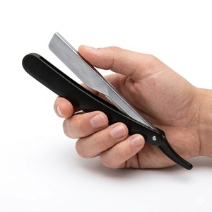 Rasoir manuel classique HRTS pour hommes, lame unique en acier inoxydable, couteau de rasage de sécurité, outil jetable pour la coiffure - Product Image 1