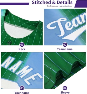 Custom Soft <b>Baseball</b> Jersey for Men Women Youth Gradient Button Shirts Personalized Team Name Number Sublimation Plus Size - Product Image 6