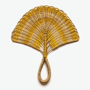 Abanicos de pared modernos de ratán, los mejores adornos con descuento para paredes, abanicos de mano trenzados naturales - Product Image 2