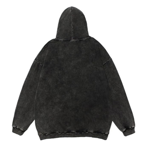 Wholesale Heavyweight <b>Fleece</b> <b>Men</b> <b>Black</b> Hoodie Custom Chenille Patch Embroidery Graphic Multi Logo Oversized Loose Fit Jacket - Product Image 6