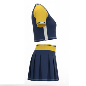Conjunto de Uniforme de Porristas Personalizado, Tela Elástica de Poliéster y Spandex, Ropa Deportiva Transpirable, Fabricante OEM, Proveedor Mayorista - Product Image 2