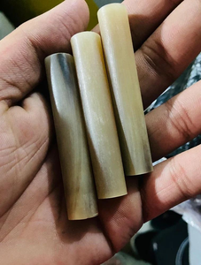 Natural Buffalo Horn Rod Round Polished <b>Sandblasted</b> Craft Material Modern Real Touch Imitation Art Collectible Decorative Piece - Product Image 1
