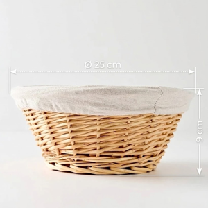 Round Lined Wicker Proofing <b>Basket</b> Natural <b>Bread</b> Dough Fermentation <b>Basket</b> for Sourdough Baking Wholesale Supply - Product Image 3