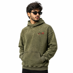 Sweat à capuche pour homme de qualité supérieure, entièrement personnalisé, effet délavé, design personnalisé pour le streetwear en hiver, commande minimum de 2 pièces - Product Image 1