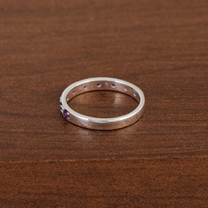 Solid <b>925</b> Sterling <b>Silver</b> Purple Amethyst Gemstone Wedding <b>Ring</b> Perfect Christmas Gift Fine Jewelry For Girlfriends And Promises - Product Image 4