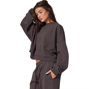 Conjunto de 2 Piezas de Ropa de Invierno para Mujer, Sudadera y Pantalones, Unisex, Nuevo Estilo Moderno, Estampado Largo, Informal, Ecológico, Traje Deportivo para Mujer - Product Image 1