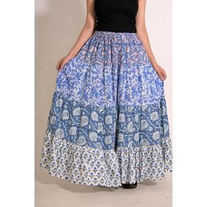 Handmade Cotton <b>Patchwork</b> Boho <b>Skirt</b>, Women's Flared Maxi <b>Skirt</b>, Festival, Beach & Vacation Wear - Product Image 3