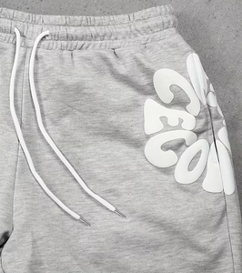 American Trendy Brand Solid Hooded Sweatshirt Sweatpants Set Men's Loose Casual Sportswear 2pcs Set Winter 100% Cotton Fleece - Product Image 6