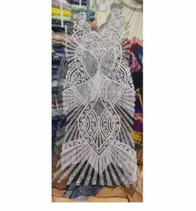 Panneaux brodés élégants pour vêtements de mariage ethniques tendance, en tissu non tissé à tricotage par trame, séchage rapide, pour femmes et jeunes filles, usage quotidien - Product Image 4