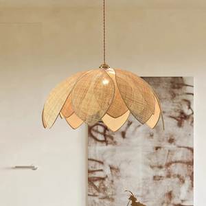 Elegant Handwoven Bamboo Rattan Pendant Lamp Perfect For Boutique Commercial Residential <b>Ceiling</b> <b>Lighting</b> Decoration - Product Image 1