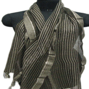 Bufanda de Viscosa a Rayas Tejida a Mano con Logotipo Personalizado para Mujer, Manga Larga, Satén y Poliéster, Talla Adulto, con Material de Seda - Product Image 1