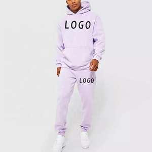 Ensemble de survêtements décontractés d'hiver personnalisés, écologiques, de haute qualité, légers, 100% coton, sweats à capuche et pantalons de survêtement amples - Product Image 4