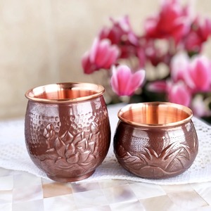 Nuevas tazas de cobre de lujo de 250 ml para beber agua, diseño personalizado para uso en el hogar, oficina, exterior e interior. - Product Image 5