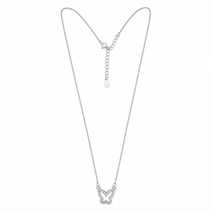 Collar con Colgante de Mariposa de Plata de Ley 925, Cadena de Caja, Circonita Cúbica, Alto Pulido, Minimalista, para Uso Diario de Mujeres, Joyería de Regalo - Product Image 4