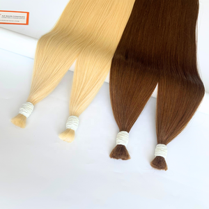 Haute qualité 100% vietnamien soyeux droit blond Remy Extensions de cheveux cheveux humains bruts en vrac Machine Double trame 8 "-34'' doux - Product Image 6