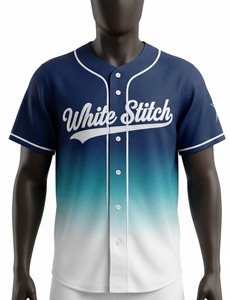 Maillot de baseball américain 2026 en gros, haute qualité, personnalisé, imprimé sur le devant, respirant, grandes tailles, polyester/coton - Product Image 3