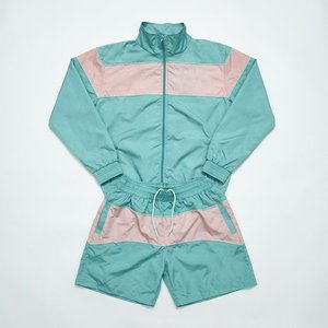 New Arrivals Custom Logo Seagreen Pink Men's Nylon <b>Wind</b> <b>Breaker</b> Shorts Sets For Summer Modern Outwear Men Set Streetwear Jackets - Product Image 1