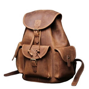 Multi-functional Waterproof <b>Leather</b> <b>Backpack</b> Anti-Theft Vintage <b>Laptop</b> Bag Genuine <b>Leather</b> Rucksack LBP-0407 - Product Image 1