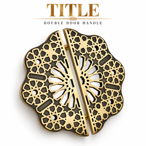 Manija de Puerta Doble Tradicional de Latón Antiguo Mate, de Lujo y Duradera, para Puerta Principal - Product Image 1