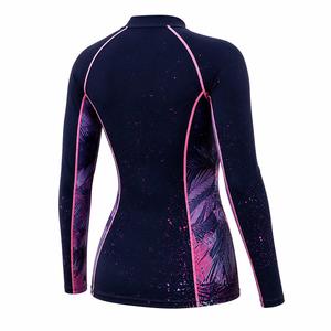 Haut de protection anti-UV à manches longues pour femme, couleurs personnalisées, impression numérique, écologique, séchage rapide, en Spandex et Polyester, idéal pour la natation - Vente chaude - Product Image 5