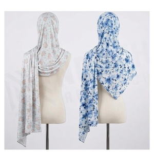 Hiyab de Chifón con Estampado Floral para Mujer, Pañuelo Largo Elegante Multifuncional para Uso Diario en Todas las Estaciones, Accesorio de Moda Musulmana - Product Image 2