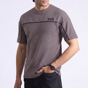 Camiseta de Lona Lavada de Alta Calidad para Hombre, Estilo Urbano, Hombros Caídos, Ajuste Holgado, Diseño Casual, Transpirable, para Entrenamiento y Uso Activo - Product Image 3