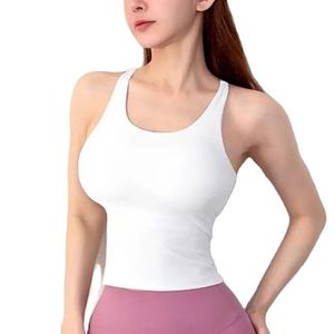 Sujetador deportivo de Fitness con relleno extraíble Reversible sin costuras transpirable para mujer estilo Simple Push-Up para correr y gimnasio - Product Image 5