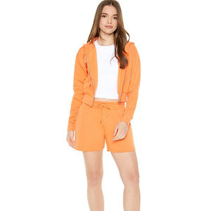 Sudadera con capucha de alta calidad, personalizada, 100% algodón, a la moda, con cremallera completa, para mujer, manga larga, cálida para invierno, corte ajustado, con logo frontal. - Product Image 2