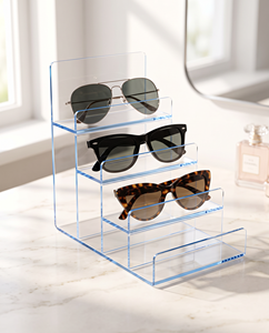 Exhibidores Acrílicos Transparentes Multiusos Modernos para Carteras, Gafas de Sol y Dispositivos Móviles - Product Image 1