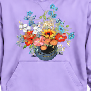 Sweat à capuche oversize à motif floral Lavande Bouquet Flowers, avec poche kangourou, style streetwear décontracté, haut d'hiver - Product Image 6