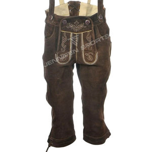 Tenue traditionnelle bavaroise pour femmes, pantalon en daim de vachette longueur genou avec bretelles, pour l'Oktoberfest, festival de la bière - Product Image 2