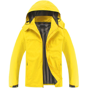 Wholesale Men's Lightweight Waterproof Hooded Rain Jacket Outdoor Hiking Travel <b>Raincoat</b> Shell Jacket - Product Image 1