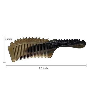 Peigne en corne de buffle moderne de qualité supérieure, personnalisé, pour démêlage doux et massage du cuir chevelu, écologique, fait main, motif ange, pour la maison - Product Image 3