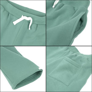 Conjunto Deportivo Unisex con Capucha Verde, 100% Algodón, Corte Regular, Color Sólido, Ropa Casual con Bolsillos Laterales y Cintura Elástica - Product Image 4