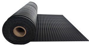 Rollo de Tapete de Goma Negra con Textura de Rejilla para Pisos de Talleres Industriales, Antideslizante, Impermeable y Duradero - Product Image 4