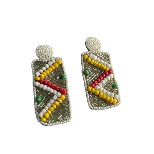 Pendientes de Moda Hechos a Mano con Cuentas Bordadas para Mujeres y Niñas, Joyería de Punto de Cruz de MD HANDICRAFTS - Product Image 1