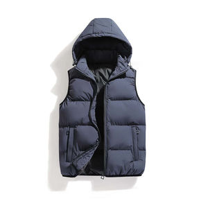 Veste d'hiver matelassée imperméable respirante à capuche avec logo personnalisé sur le devant, manches régulières, pour homme, OEM, vente chaude, haute qualité - Product Image 4