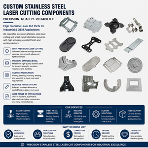 OEM Custom Stainless Steel Sheet Metal Components for Industrial Applications - Product Image 1