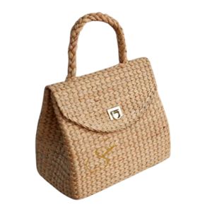 Bolso de playa de jacinto de agua tejido a mano: Bolso grande de paja - Product Image 1