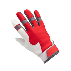 Gants de frappe en cuir blanc et rouge, service OEM, respirants, fermeture auto-agrippante, unisexes, pour entraînement adulte - Product Image 2