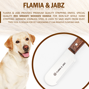 Peines Ecológicos para Peluquería Canina, de Acero Inoxidable y Madera, para Terriers Flamia y Jabz SK-05-MM - Product Image 3
