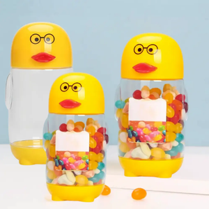 10.000 pcs New ODM OEM ISO Certified 500ml Lovely Cartoon PET <b>Plastic</b> Food Storage Sealed <b>Jar</b> for Canned Food Candy-Pavico - Product Image 3