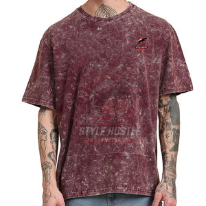 Camisetas de moda 100% algodón, corte holgado, estampadas, lavado ácido, para verano, hechas en Pakistán, camisetas con lavado ácido para hombre - Product Image 4
