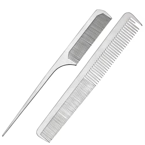 Peigne à cheveux professionnel en acier inoxydable, fabrication sur mesure, haut de gamme, pour salon de coiffure, peigne à cheveux en métal spécial, nouveau design pour homme, format poche - Product Image 5